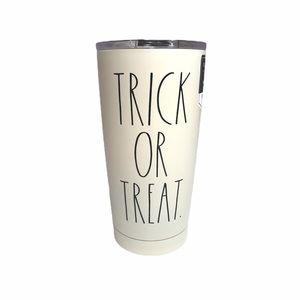 Rae Dunn Trick or Treat Tumbler, Cream